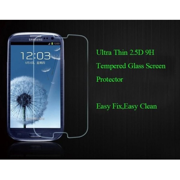 0.3mm Ultra Thin 2.5D HD Clear Tempered Glass Screen Protector for Samsung Galaxy i9300 S3-opp packa
