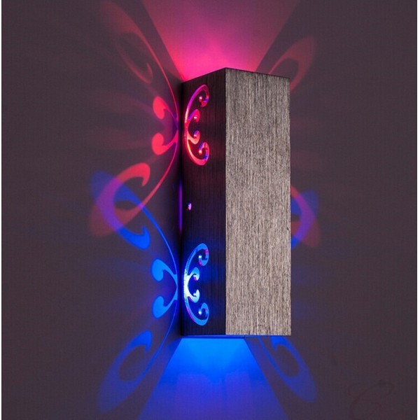 Voxlink 2W LED Minimalist Schmetterling Wandleuchten Aluminium Flurleuchte LED-Wandlampe blau