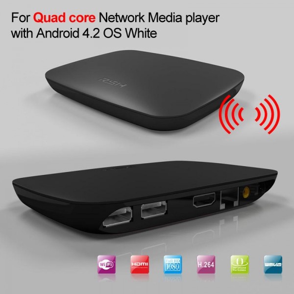 For Quad core Network Media player with Android 4.2 OS Black