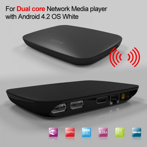 For Dual core Network Media player with Android 4.2 OS Black