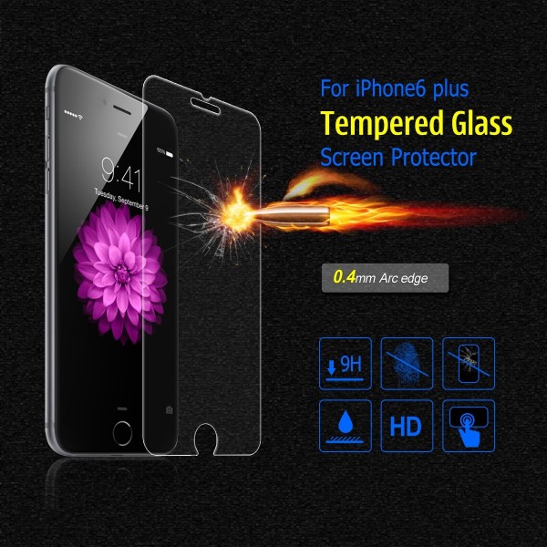0.4 Ultra Thin 2.5D HD Clear Tempered Glass Screen Protector for iPhone6 plug-opp package