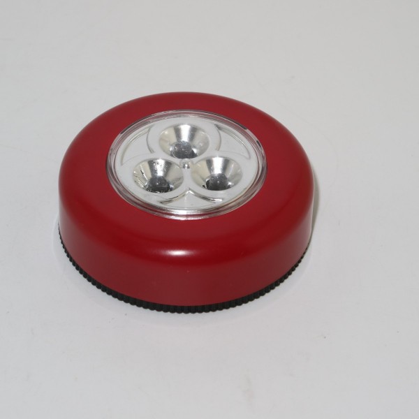 PC Car Ceiling Light Portable Mini 3-LED Touch Light Tap Lamp Led Night Light-red