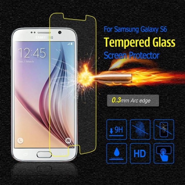 0.33MM ARC EDGE Premium Tempered Glass Screen Protector For Samsung S6 edge plus,retail box