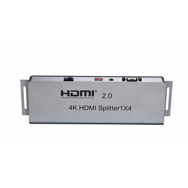 NEW 1X4 HDMI 2.0 splitter 4K (HDMI 2.0,HDCP2.2 ,4K,IR extension, EDID mangement, RS232)