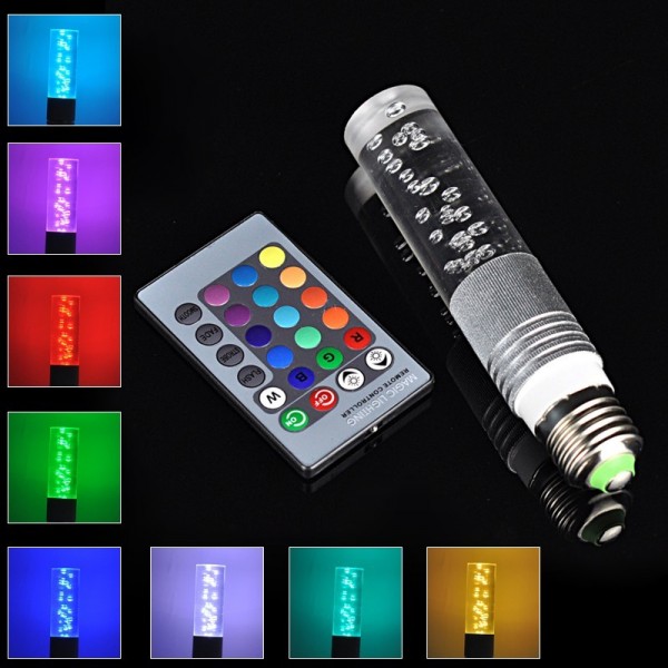 LED RGB Spotlight E27 3W 16 Color Crystal Spot lamp Light With IR Remote Controller AC 85-265V Fashionable Romance