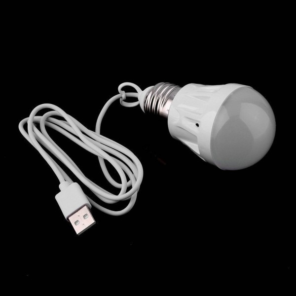 Portable LED Light Bulb USB Light DC5V Low Voltage Lamp Eye-protection Reading Book Light Table Lamp for Camping 3w