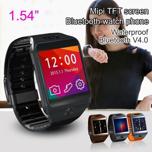 1.54inch Mipi TFT screen Bluetooth watch phone,waterproof Bluetooth V4.0 Smart Wrist Watch Phone