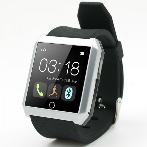 1.55inch TFT screen Bluetooth V3.0 watch phone,The silicone strap Smart Wrist Watch Phone For Android Samsung