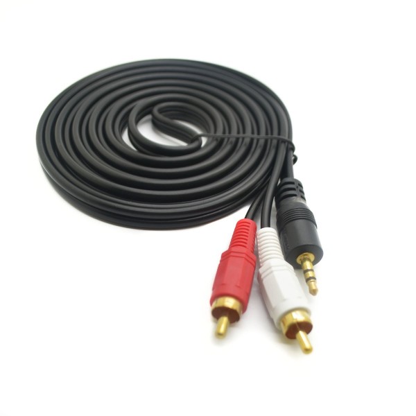 3.5MM MALE TO 2 RCA AUDIO CABLE 3M