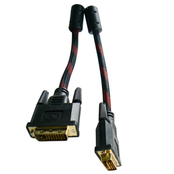 20m DVI to DVI CABLE M to M for DIGITAL VIDEO HDTV LCd with double ferrite cores