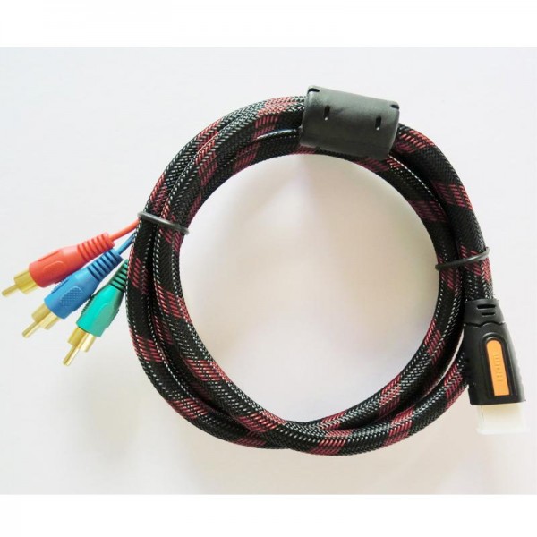 1.5 M HDMI Male to 3RCA 3 RCA Video Audio AV Cable