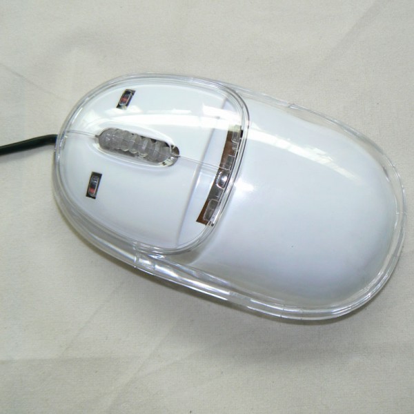 USB LED Optical Wired Scroll Wheel Mini Mouse Mice For PC Laptop Desktop - white