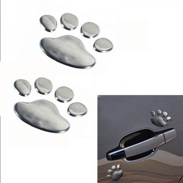 Creative Cool Bear Paw Pet Animal Footprints Emblem Car Truck Decor 3D Sticker Decal Auto Decal