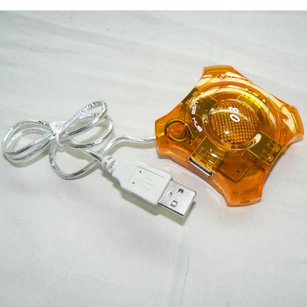 USB 2.0 4 Port HUB Support 12Mbps high speed data transfer (ORANGE)