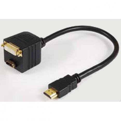 HDMI male to HDMI female+DVI(24+5) female 10-075