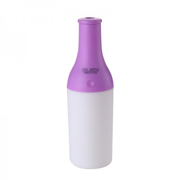 The new cool bottle humidifier Cocktail Bottle USB Portable mini Humidifier Air Diffuser Mist Maker Home,Purple