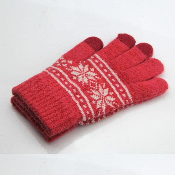 Unisex Warm Capacitive Touch Screen Gloves Winter Snow For Smartphone Tablet-red