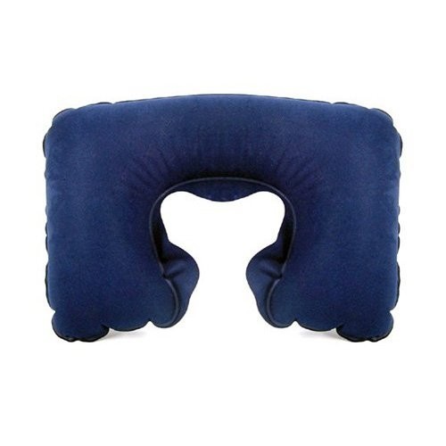 Travel Inflatable Neck Travel Pillow Head Rest Cushion,dark blue