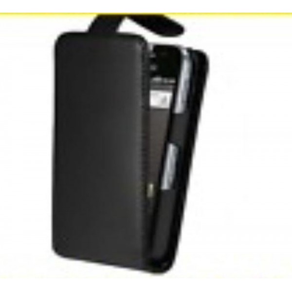 BLACK FLIP LEATHER CASE FOR SAMSUNG GALAXY ACE S5830