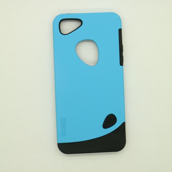 Pebble Series Dual-layer TPU Rubber Protective Carrying Case Portable Skin Case Cover Protective Case for iPhone5/5S ,bl